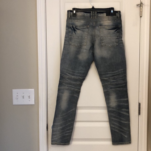 😊 Men’s Acid washed frayed look denim jeans, size 32 waist new with tags😊NWT - Picture 3 of 6